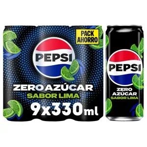 Pepsi Lima Zero Azúcar Pack de 9 Uds. X 33 Cl. 2970 ML