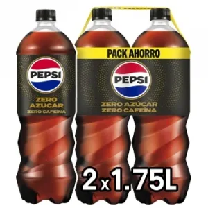 Pepsi Zero Azúcar Zero Cafeína Pack 2 Botellas 1,75 Cl.