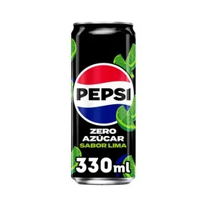 Pepsi Zero Refresco de Cola a la Lima Zero Azúcar Lata 33 Cl. 330 ML