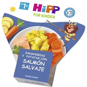 Pequeño Gourmet Tarrina de Zanahorias y Patatas con Salmón Salvaje Ecológico desde 1 Año Hipp Biologico