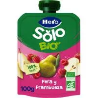 Pera, Frambuesa Hero Solo Bio, Bolsita 180 G