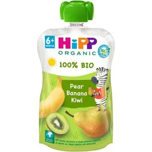 Pera, Plátano y Kiwi Ecológico, sin Gluten desde 6 Meses y sin Azúcar Añadido Hipp Biologico
