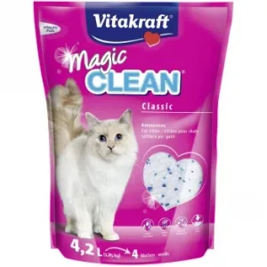 Perlas Absorbentes Higiénicas para Gato Magic Clean Vitakraft 4,2l  1,85 Kg