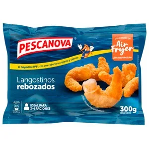 Pescanova Cola de Langostino Pelado Rebozado, Precocinado y Ultracongelado 300 G.