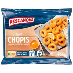 Pescanova Tapeo Chopis Rebozados al Huevo, Ultracongelados 300 G.