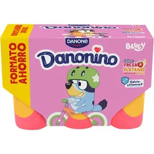 Petit Dúo Sabor Plátano y Fresa Pack 12 Formato Ahorro Danonino