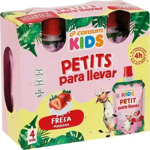 Petit para Llevar Sabor Fresa Pack de 4 u 4 X 80 Gr