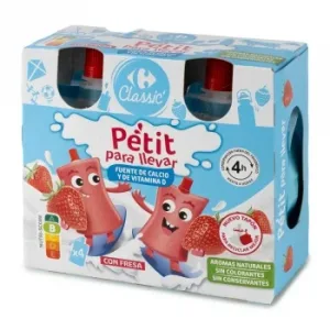 Petit Sabor Fresa Carrefour Kids en Bolsitas Pack de 4 Unidades de 90 G.