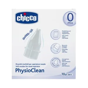 Chicco Physoclena Recambios Blandos Desechables y con Filtro Absorbente para Aspitador Nasal 10 Uds.