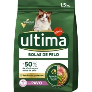 Pienso Bolas de Pelo de Pavo para Gato Ultima 1,5 Kg.
