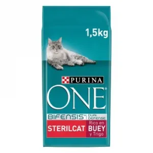 Pienso de Buey y Trigo para Gato Adulto Esterilizado Purina One 1,5 Kg.