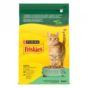 Pienso de Conejo, Pollo y Verduras para Gato Adulto Purina Friskies 4 Kg.