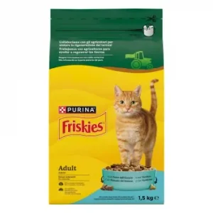 Pienso de Pescado del Océano y Verduras para Gato Adulto Purina Friskies 1,5 Kg