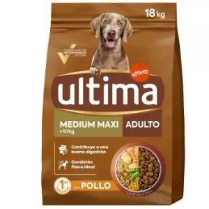 Pienso de Pollo, Arroz y Cereales para Perro Mediano Grande Adulto Ultima Dog 18 Kg