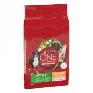 Pienso de Pollo con Arroz Energía Microbioma Intestinal Equilibrado para Perro Purina One Medium/maxi Active 7 Kg