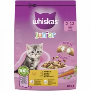 Pienso de Pollo para Gato Junior Whiskas 800 G.