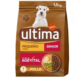 Pienso de Pollo para Perros Senior Pequeños Ultima 1,5 Kg.