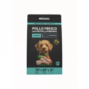 Pienso de Pollo sin Cereales con Frutas y Verduras para Perro Junior Miguau 1,5 Kg
