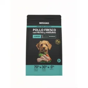 Pienso de Pollo sin Cereales con Frutas y Verduras para Perro Junior Miguau 3 Kg