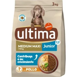 Pienso de Pollo y Arroz para Perro Medium Maxi Junior Ultima 3 Kg.