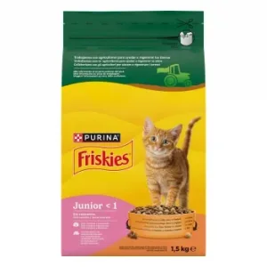 Pienso de Pollo y Pavo con Verduras y Leche para Gato Junior Purina Friskies 1,5 Kg.