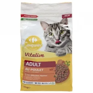 Pienso de Pollo y Verduras para Gatos Vitalive Carrefour Companino 2 Kg