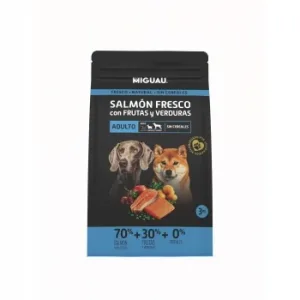 Pienso de Salmón sin Cereales con Frutas y Verduras para Perro Adulto Miguau 3 Kg