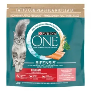 Pienso de Salmón y Atún para Gatos Esterilizados Purina One 1,5 Kg