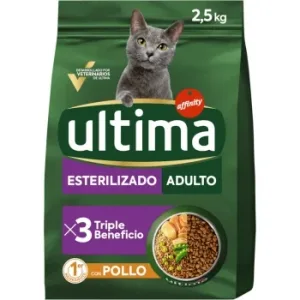 Pienso Esterilizado de Pollo para Gato Adulto Ultima Cat 2,5 Kg.