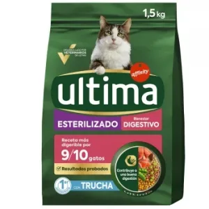 Pienso Esterilizado Digestivo de Trucha para Gato Ultima 1,5 Kg.