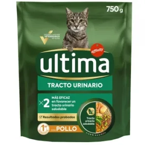Pienso Tracto Urinario de Pollo y Verduras para Gato Adulto Ultima Cat 750 G.