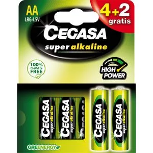 Pila Súper Alcalina AA Blister 4+2 Gratis 6 u