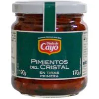 Pimiento de Cristal en Tiras Viuda de Cayo, Frasco 190 G