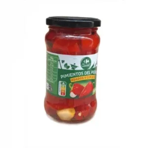 Pimiento del Piquillo Entero Asados con Ajo Classic Carrefour 225 G.