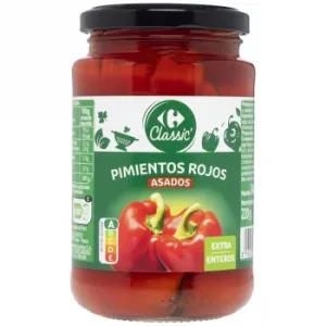 Pimiento Morrón Asado Entero Classic Carrefour 220 G.