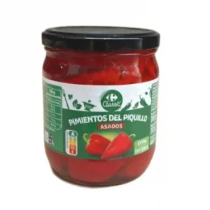 Pimientos de Piquillo Asados Classic Carrefour 350 G.
