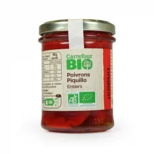 Pimientos de Piquillo Ecológico Carrefour Bio 165 G.