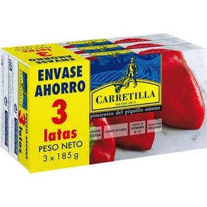 Pimientos del Piquillo Enteros Extra Pack Ahorro 3 Carretilla
