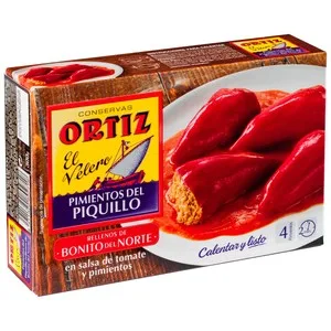 Ortiz Pimientos del Piquillo Rellenos de Bonito del Norte Ortiz 300 G.