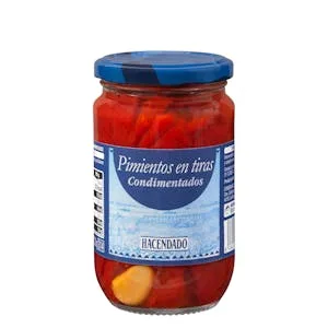 Pimientos en Tiras Condimentados Hacendado 0.29 KG