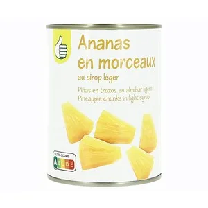 Producto Económico Alcampo Piña en Almíbar en Trozos 340 Gr.