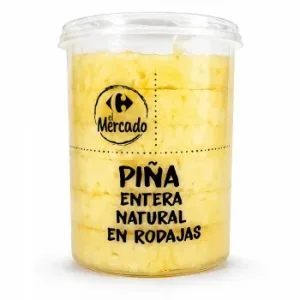 Piña Natural en Rodajas el Mercado Vaso de 450 G