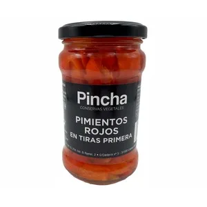 Pincha Pimiento Rojo en Tiras Frasco 280 Gr.