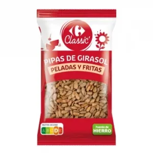 Pipas Peladas y Fritas Classic Carrefour 200 G.