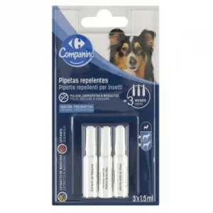 Pipeta contra Insectos para Perro Mediano Grande Carrefour 3x1,5 Ml.