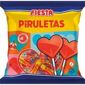 Piruletas Corazón Sabor Cereza Bolsa 91 Gr