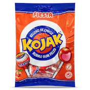 Piruletas Rellenas con Chicle Kojak Fiesta Bolsa 105 G