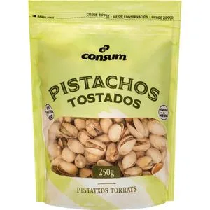 Pistachos Tostados Sal con Cáscara 250 Gr
