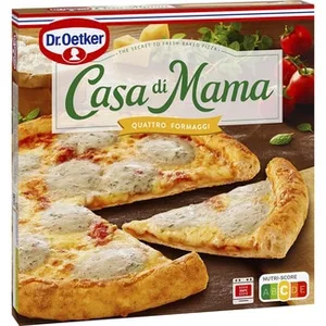 Pizza 4 Quesos Mozzarella Edam Emmental y Azul Quattro Formaggi Dr.oetker Casa DI Mama 410 G