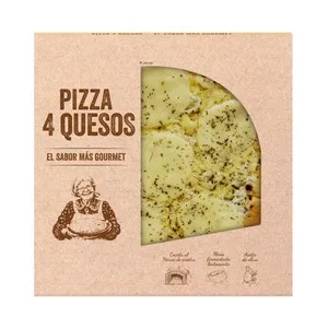 Palacios Pizza a los 4 Quesos, Cocida en Horno de Piedra 400 G.